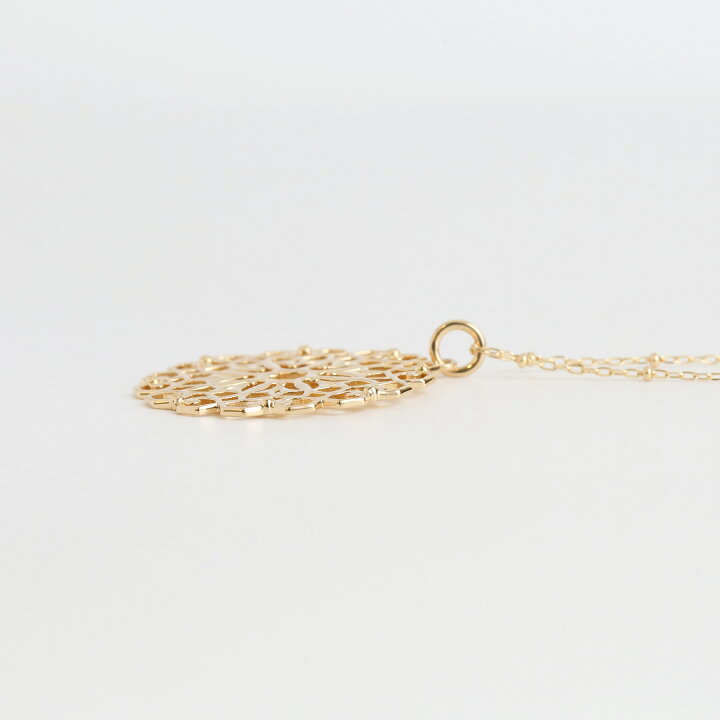 楽天市場】【Rudymoa Long Necklace】 K18/Pt900 透かし柄 モチーフ 