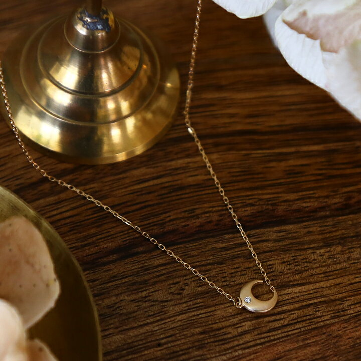 楽天市場】【Luna Necklace】 K10/K18/Pt900 三日月 モチーフ 一粒 