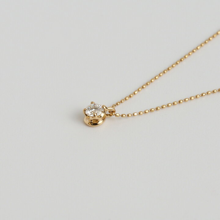 楽天市場】【Bersa Necklace 0.10ct】 K10/K18 一粒 ダイヤモンド 