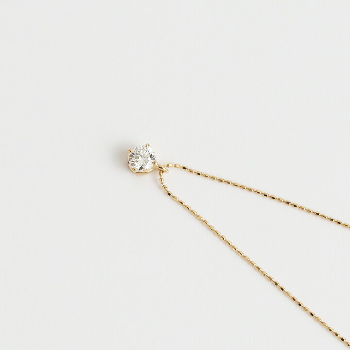 楽天市場】【Bersa Necklace 0.15ct】 K10/K18 一粒 ダイヤモンド 