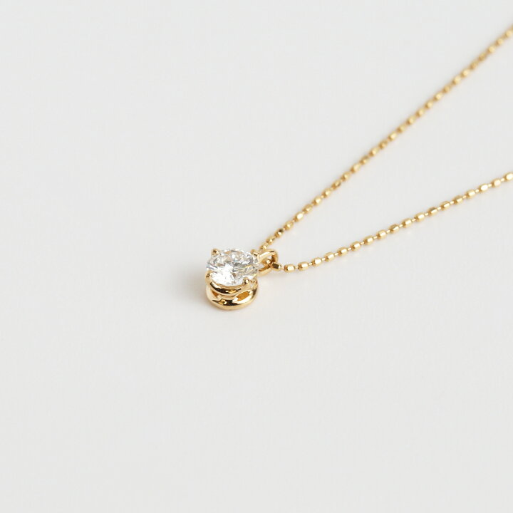 楽天市場】【Bersa Necklace 0.15ct】 K10/K18 一粒 ダイヤモンド 