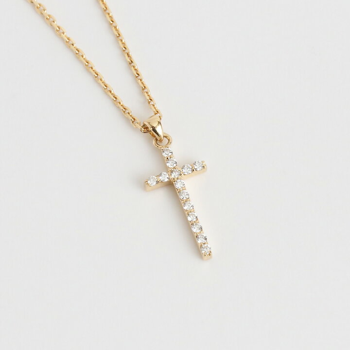 楽天市場】【Chrono Necklace】 K10/K18/Pt900 ダイヤモンド クロス 