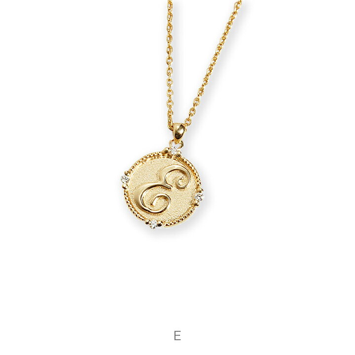 楽天市場】【Initial Coin Necklace】 K10/K18/Pt900 イニシャル  