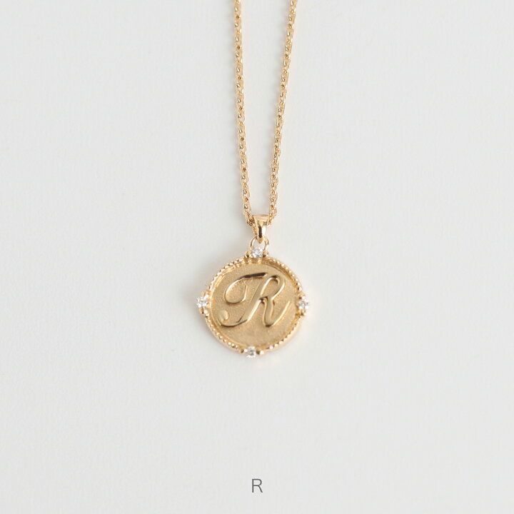 楽天市場】【Initial Coin Necklace】 K10/K18/Pt900 イニシャル  