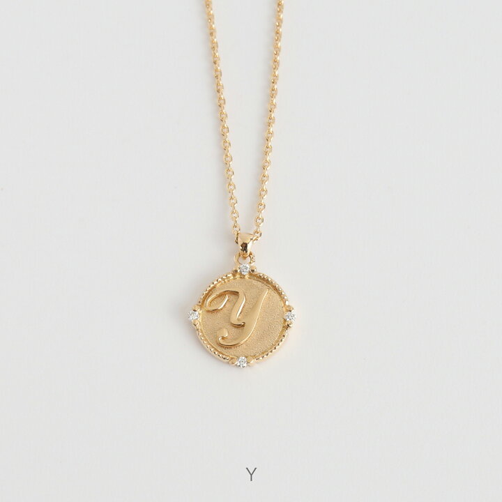 楽天市場】【Initial Coin Necklace】 K10/K18/Pt900 イニシャル 