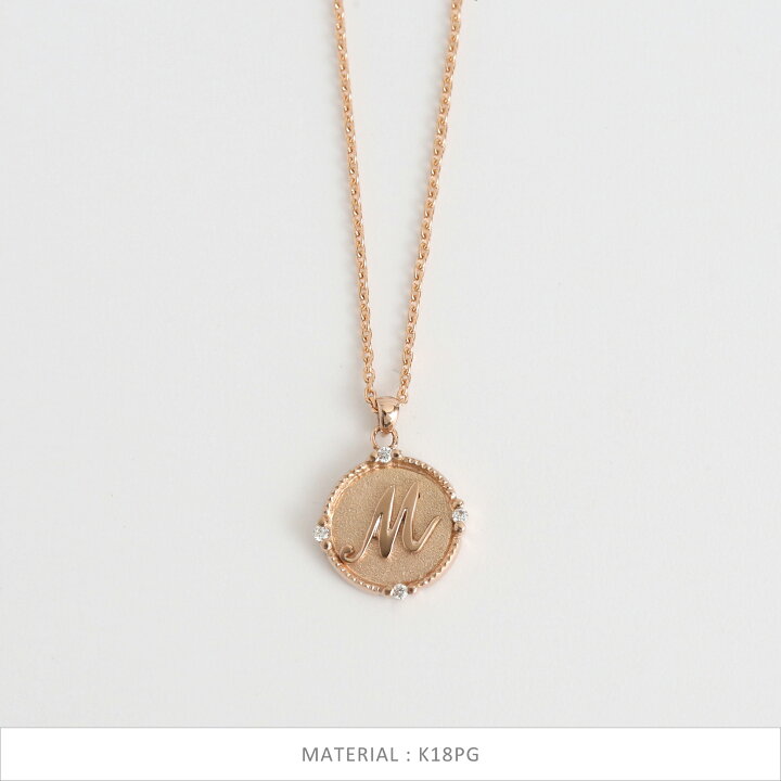 楽天市場】【Initial Coin Necklace】 K10/K18/Pt900 イニシャル  