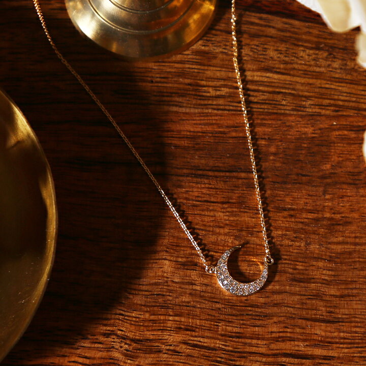 楽天市場】【Luna Necklace type5】 K10/K18/Pt900 三日月 モチーフ 