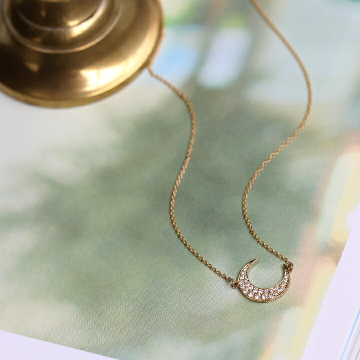 楽天市場】【Luna Necklace type5】 K10/K18/Pt900 三日月 モチーフ 