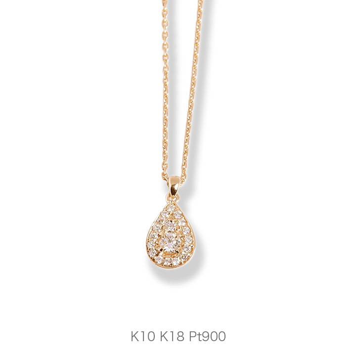 楽天市場】【Diamond Drop Necklace】 K10/K18/Pt900 ティアドロップ