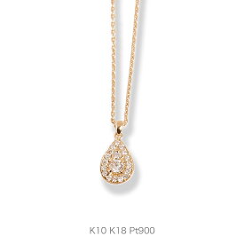 【Diamond Drop Necklace】 K10/K18/Pt900 ティアドロップ ダイヤモンド ネックレス レディース ゴールド ピンクゴールド プラチナ ペンダント 女性 大人 上品 プレゼント ギフト