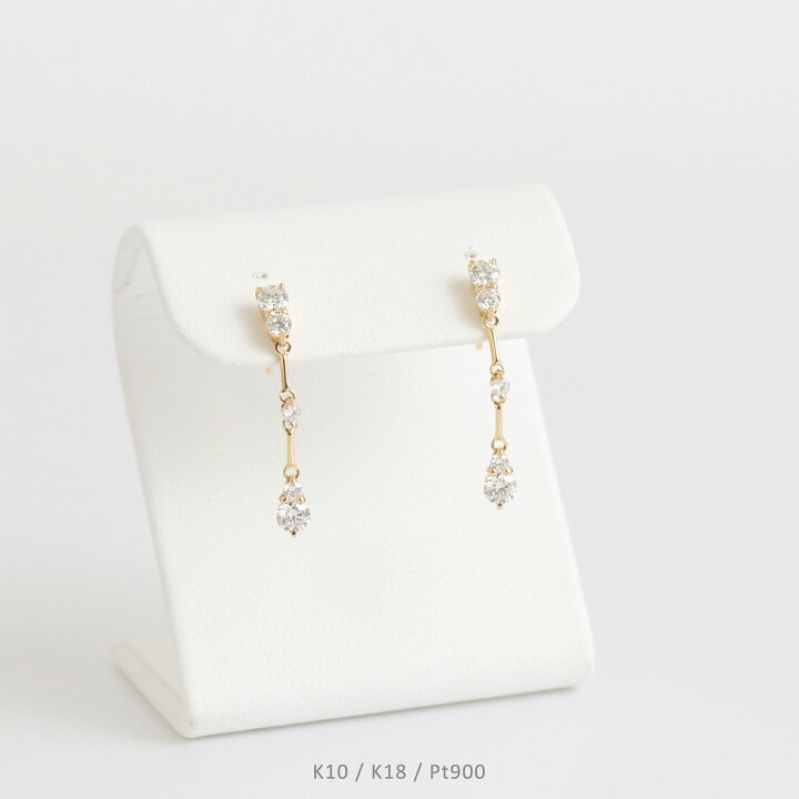 楽天市場】【Actress Pierce】 K10/K18/Pt900 ダイヤモンド スウィング 