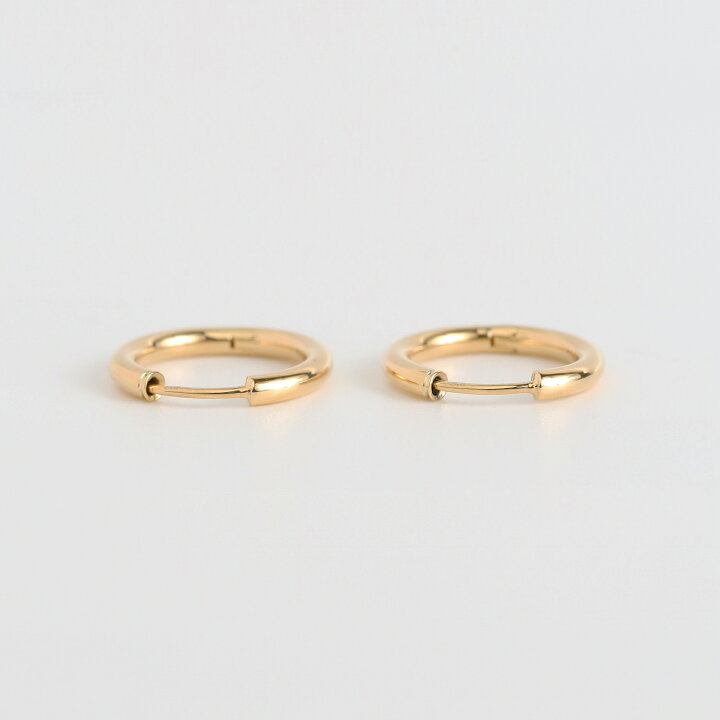 楽天市場】【Basic Hoop Pierce】【即納品】 K18イエローゴールド 