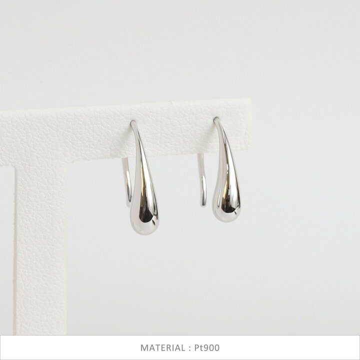 楽天市場】【Drop Hook Pierce】 K10/K18/Pt900 雫 モチーフ 地金 
