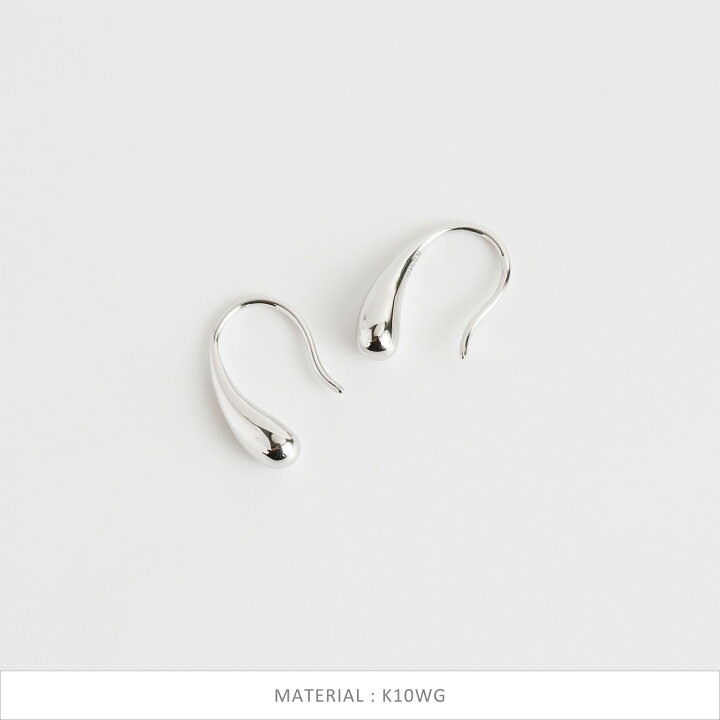 楽天市場】【Drop Hook Pierce】 K10/K18/Pt900 雫 モチーフ 地金 