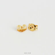 K10/K18 地金ピアスキャッチ 1ペア 両耳分 ゴールド ピンクゴールド ホワイトゴールド 0.7mm 0.9mm