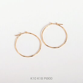 【Torquent Hoop Pierce M】 K10/K18/Pt900 ツイスト 地金 フープピアス ひねり 10金 10k k10 18金 18k k18 pt900 ゴールド ピンクゴールド ホワイトゴールド プラチナ レディース シンプル 両耳 プレゼント ギフト