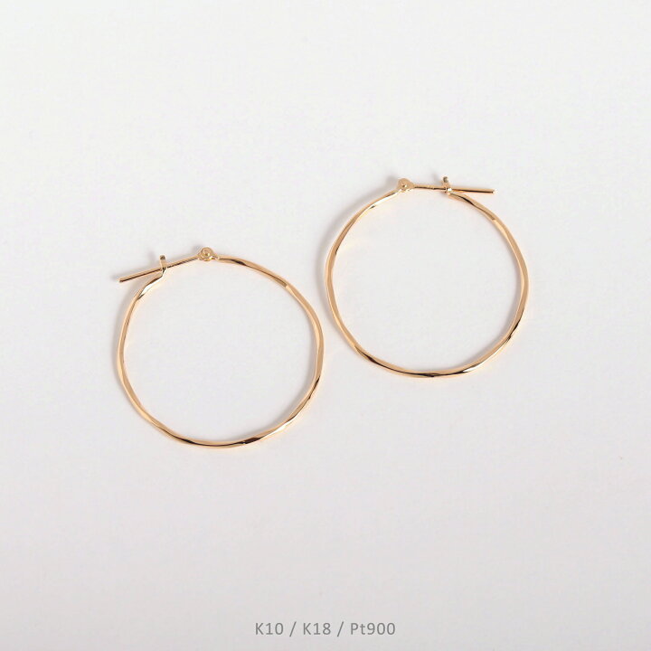楽天市場】【Torquent Hoop Pierce M】 K10/K18/Pt900 ツイスト 地金  