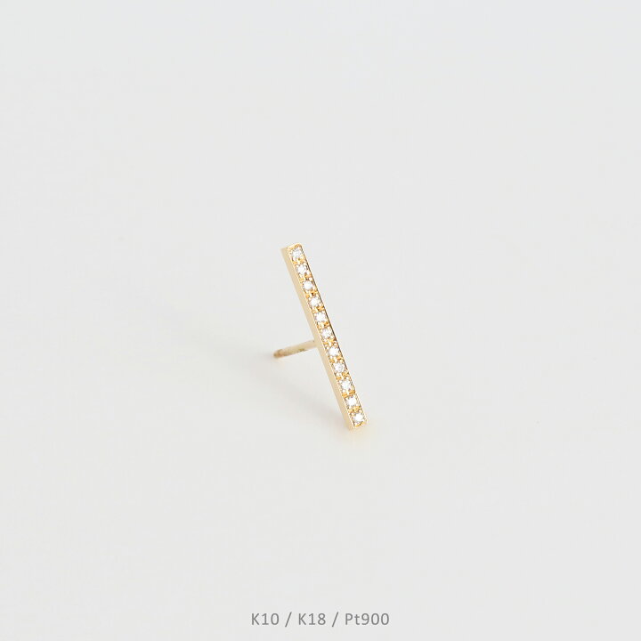 楽天市場】【Bar Diamond Pierce S】 K10/K18/Pt900 バー モチーフ 