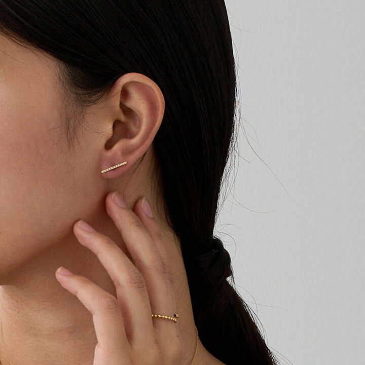 楽天市場】【Bar Diamond Pierce S】 K10/K18/Pt900 バー モチーフ