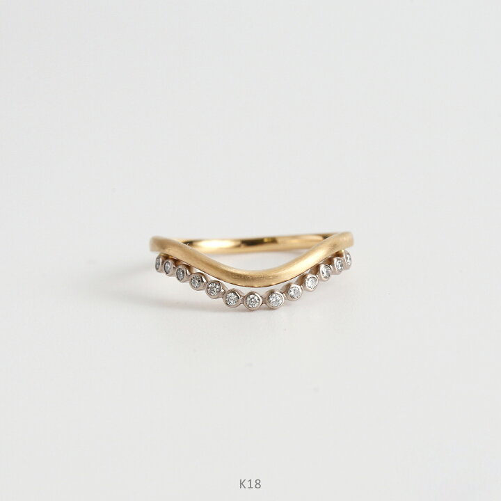 楽天市場】【Mariede Ring】 K18 ダイヤモンド 艶消し コンビカラー 