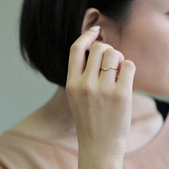 楽天市場】【Luna Ring】 K10/K18/Pt900 三日月 モチーフ ダイヤモンド 