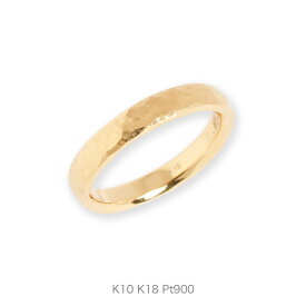 【Plane Nude Hammer Ring Medium】 K10/K18/Pt900 つち目 地金 リング 指輪 結婚指輪 マリッジリング ペア レディース 10金 10k k10 18金 18k k18 pt900 ゴールド ピンクゴールド ホワイトゴールド プラチナ ハンマー シンプル サイズ 号 プレゼント ギフト