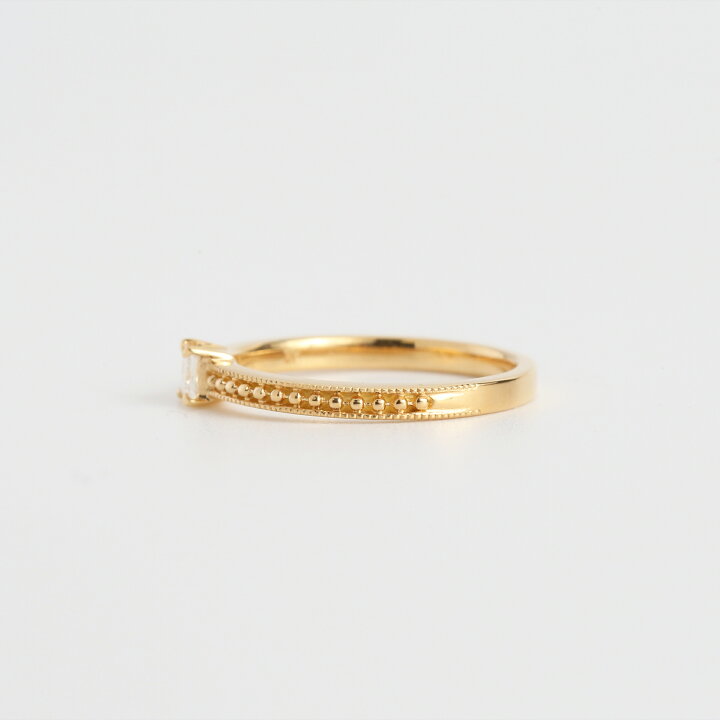 楽天市場】【Basic Ring】 K10/K18/Pt900 一粒 プリンセスカット 