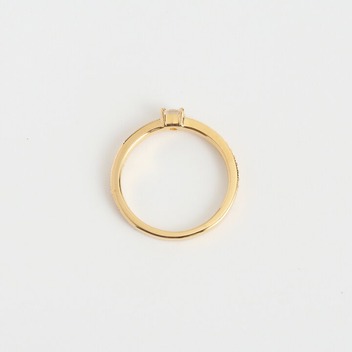 楽天市場】【Basic Ring】 K10/K18/Pt900 一粒 プリンセスカット 