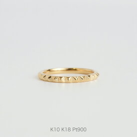 【Stazz Ring type01】 K10/K18/Pt900 スタッズ リング 地金 指輪 10金 10k k10 18金 18k k18 pt900 ゴールド ピンクゴールド ホワイトゴールド プラチナ 鋲 レディース シンプル サイズ 号 プレゼント ギフト