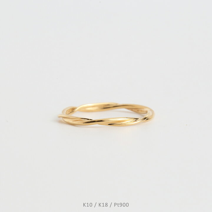 楽天市場】【Ivy Ring】 K10/K18/Pt900 ツタ モチーフ 地金 リング 