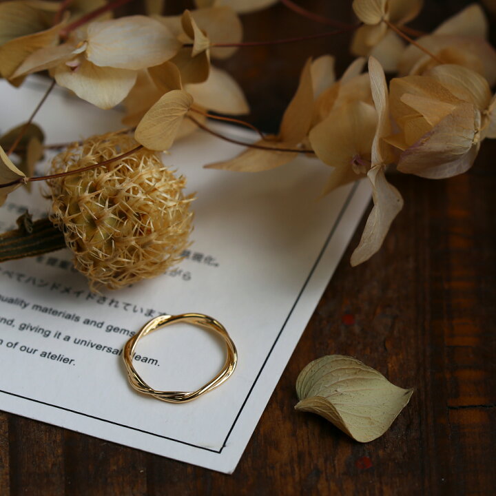 楽天市場】【Ivy Ring】 K10/K18/Pt900 ツタ モチーフ 地金 リング 