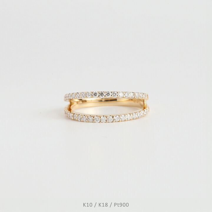 楽天市場】【Diane Ring type01】 K10/K18/Pt900 ダイヤモンド ダブル 
