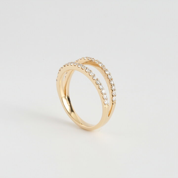 楽天市場】【Diane Ring type01】 K10/K18/Pt900 ダイヤモンド ダブル 