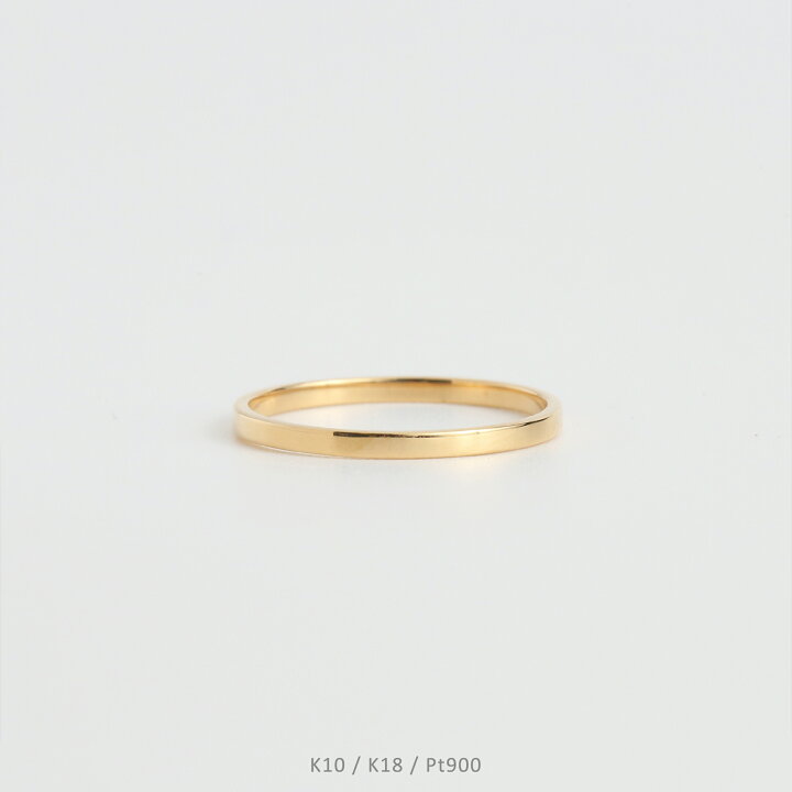 楽天市場】【Nude Plate Ring / Slender】 K10/K18/Pt900 平打ち 地金 