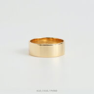 【Nude Plate Ring / X Wide】 K10/K18/Pt900 平打ち 地金 ワイド リング 指輪 k18 18金 18k k10 10金 10…