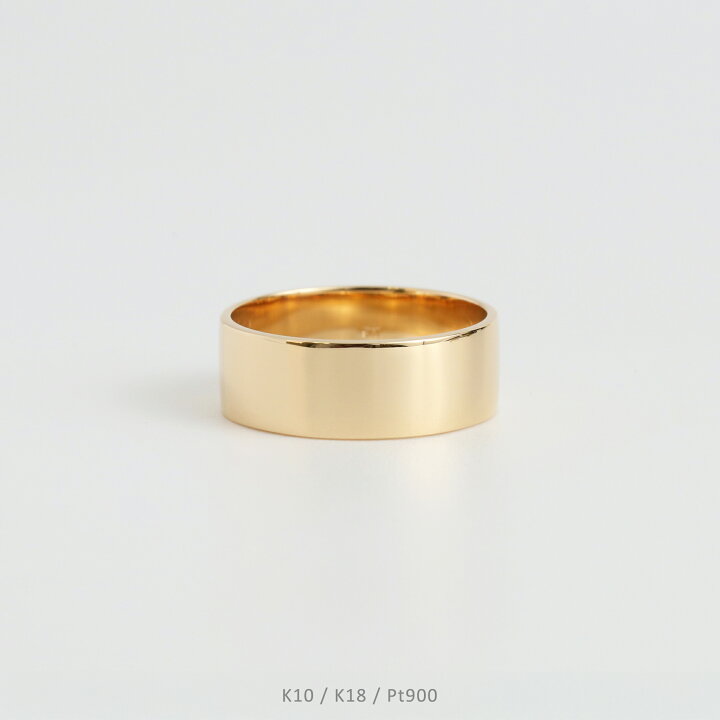 楽天市場】【Nude Plate Ring / X Wide】 K10/K18/Pt900 平打ち 地金  