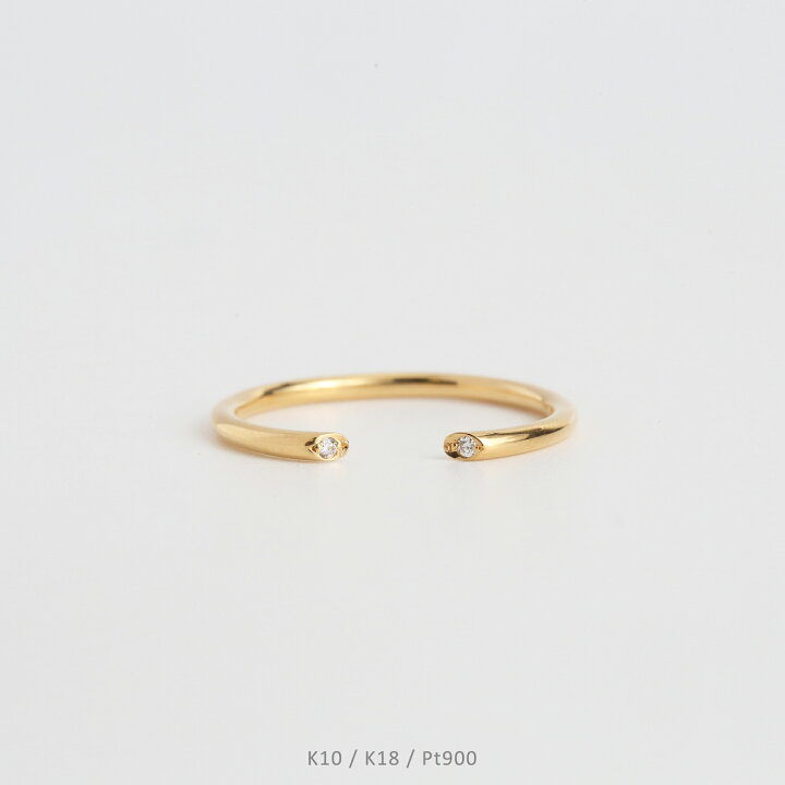 楽天市場】【Eclairer Ring】 K10/K18/Pt900 ダイヤモンド オープン 