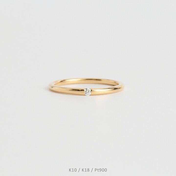 楽天市場】【One Diamond Ring】 K10/K18/Pt900 一粒 ダイヤモンド  