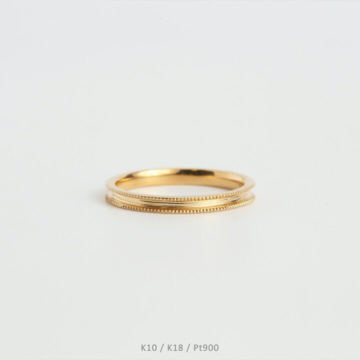 楽天市場】【Navarra Ring】 K10/K18/Pt900 ミルグレイン 地金 リング 
