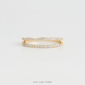 �yDiane Ring type02�z K10/K18/Pt900 �_�u���A�[�� �_�C�������h �����O �w�� 2�A 10�� 10k k10 18�� 18k k18 pt900 �S�[���h �s���N�S�[���h �z���C�g�S�[���h �v���`�i ���f�B�[�X �T�C�Y �� �v���[���g �M