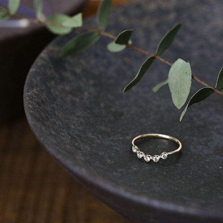 楽天市場】【Julian Ring】 K10/K18/Pt900 Uライン ダイヤモンド  