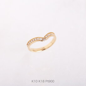 【Diamond Ribbon Ring】 K10/K18/Pt900 ダイヤモンド リボン モチーフ リング 指輪 10金 10k k10 18金 18k k18 pt900 ゴールド ピンクゴールド ホワイトゴールド プラチナ レディース サイズ 号 プレゼント ギフト