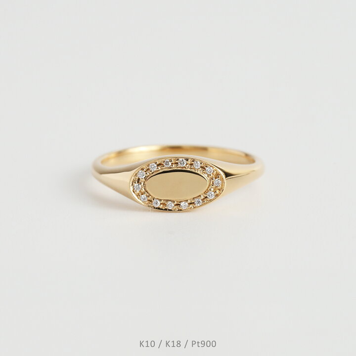 楽天市場】【Signet Ring / Diamond】 K10/K18/Pt900 ダイヤモンド 