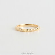 【Stazz Ring type02】 K10/K18/Pt900 一周 スタッズ リング 指輪 地金 ペア k18 18金 18k k10 10金 10k …