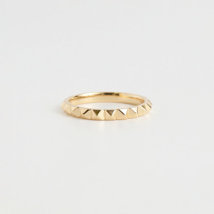 楽天市場】【Stazz Ring type02】 K10/K18/Pt900 一周 スタッズ リング 