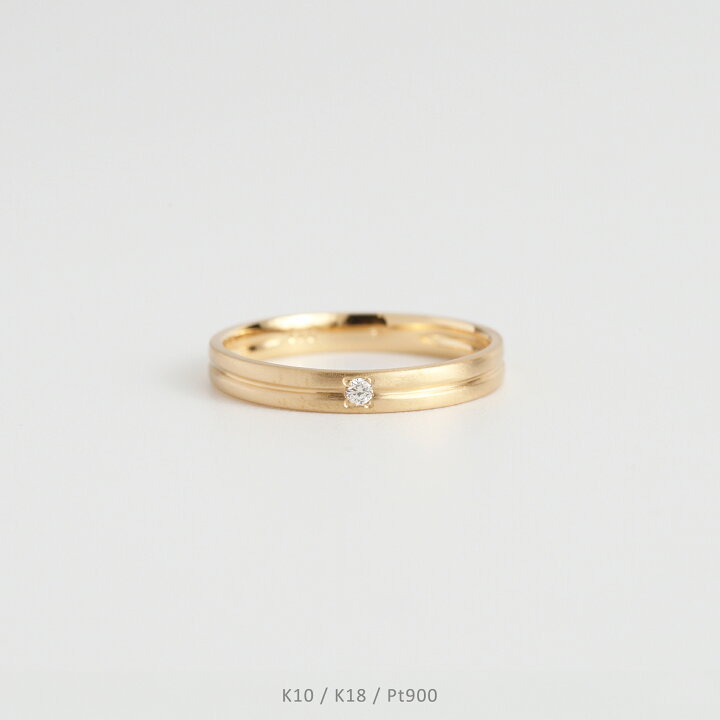楽天市場】【Purete Ring】 K10/K18/Pt900 一粒 ダイヤモンド 艶消し 