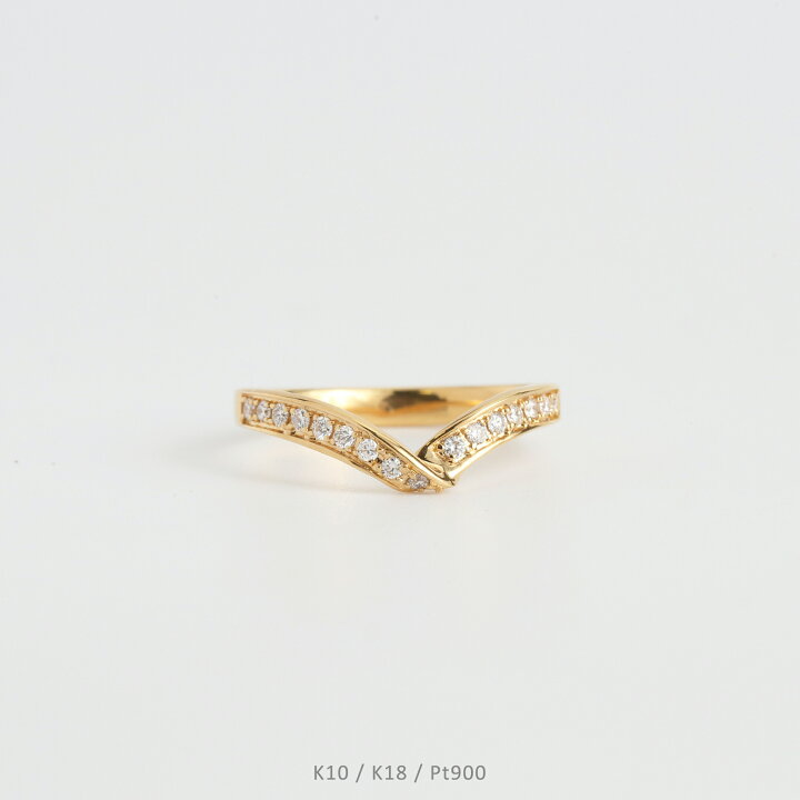 楽天市場】【Diamond Ribbon Ring】 K10/K18/Pt900 ダイヤモンド 