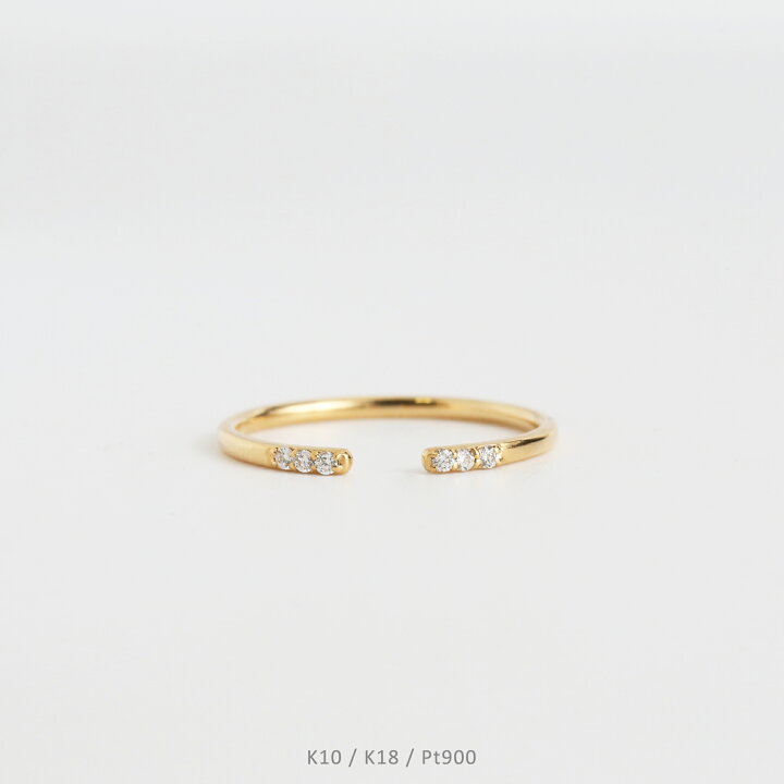 楽天市場】【Grow Open Ring】 K10/K18/Pt900 ダイヤモンド オープン  