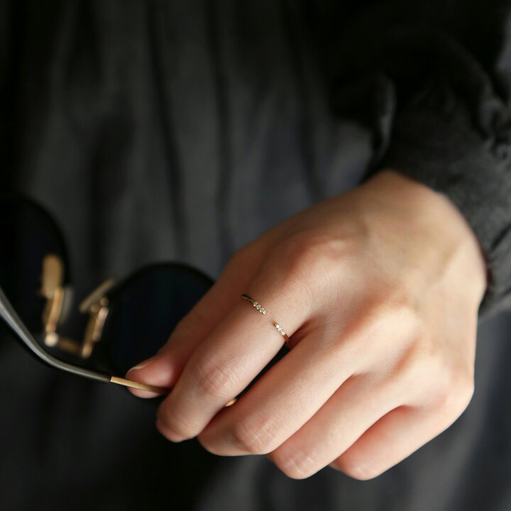 楽天市場】【Grow Open Ring】 K10/K18/Pt900 ダイヤモンド オープン 