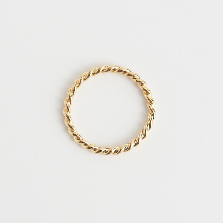 楽天市場】【Amelie Ring】 K10/K18/Pt900 一周 ツイスト 地金 リング 